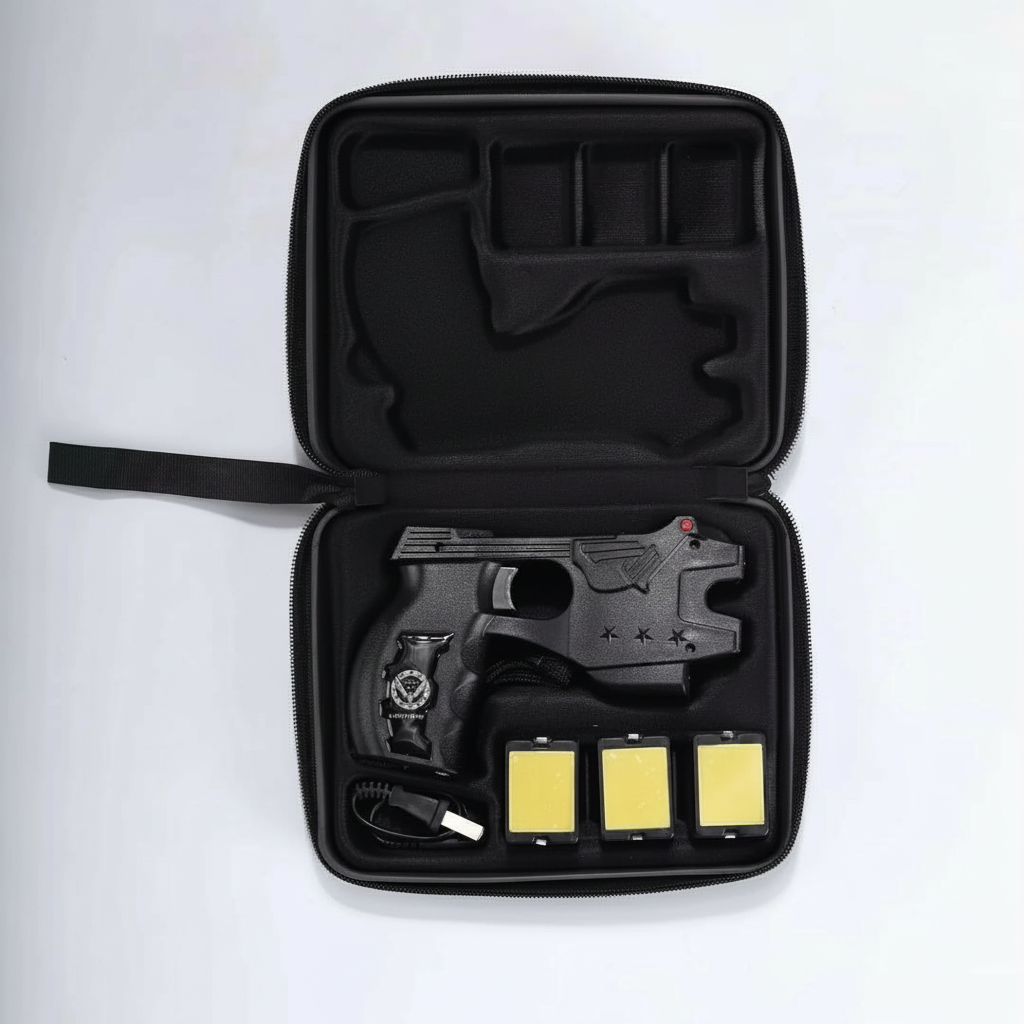 Un taser prêt, rangé, toujours là